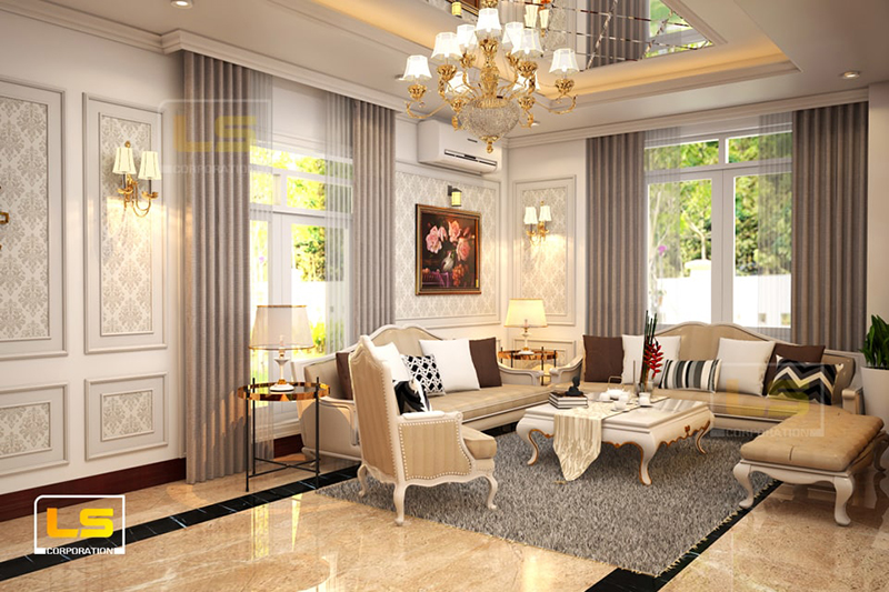 Phong cách thiết kế nội thất biệt thự cổ điển